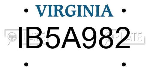 IB5A982 Virginia License Plate