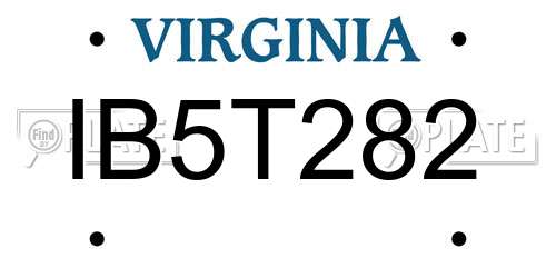 IB5T282 Virginia License Plate