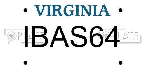 IBAS64 Virginia License Plate