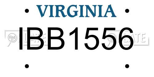 IBB1556 Virginia License Plate