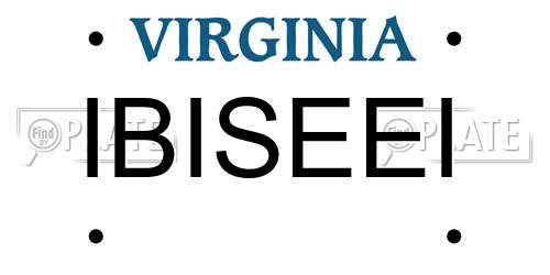 IBISEEI Virginia License Plate