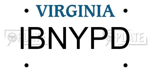 IBNYPD Virginia License Plate