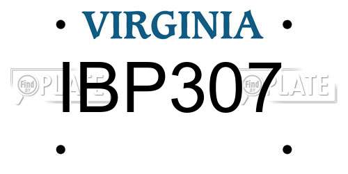 IBP307 Virginia License Plate