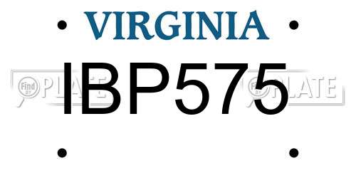 IBP575 Virginia License Plate
