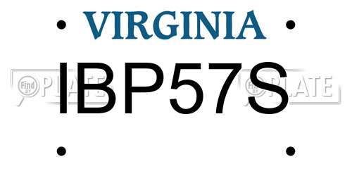 IBP57S Virginia License Plate