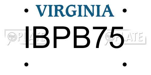 IBPB75 Virginia License Plate