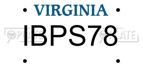 IBPS78 Virginia License Plate