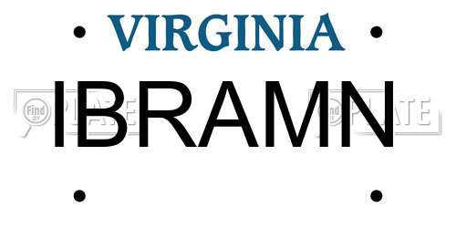 IBRAMN Virginia License Plate