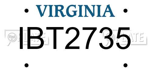IBT2735 Virginia License Plate