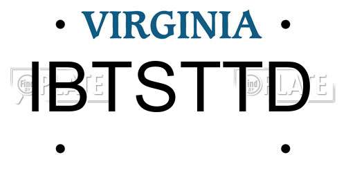 IBTSTTD Virginia License Plate