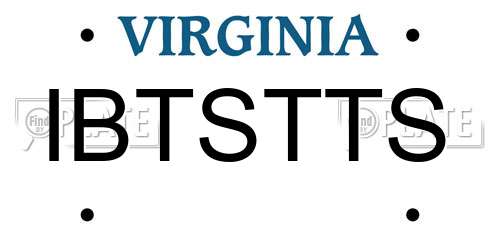 IBTSTTS Virginia License Plate