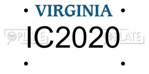 IC2020 Virginia License Plate