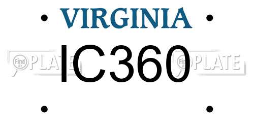 IC360 Virginia License Plate