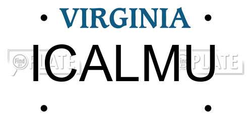 ICALMU Virginia License Plate