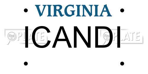 ICANDI Virginia License Plate