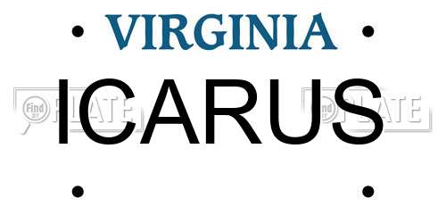 ICARUS Virginia License Plate