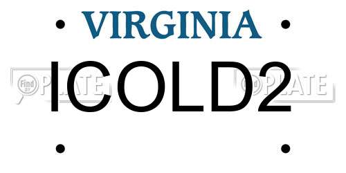 ICOLD2 Virginia License Plate