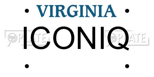 ICONIQ Virginia License Plate