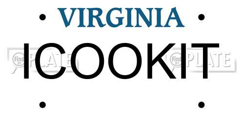ICOOKIT Virginia License Plate