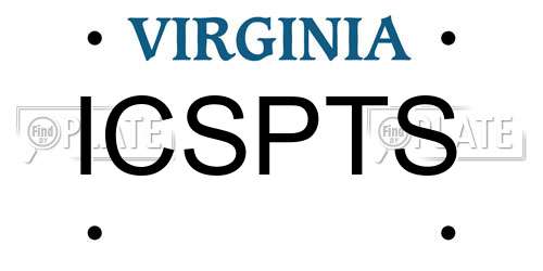 ICSPTS Virginia License Plate