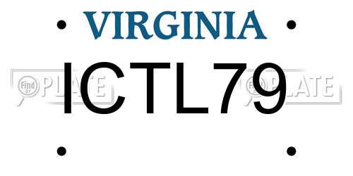 ICTL79 Virginia License Plate