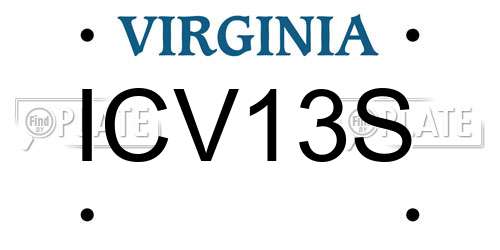 ICV13S Virginia License Plate