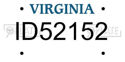 ID52152 Virginia License Plate