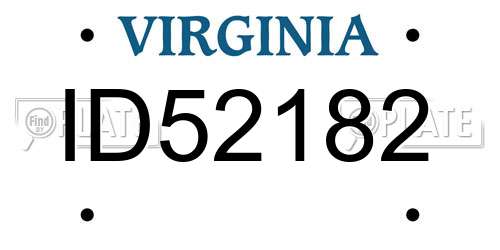 ID52182 Virginia License Plate