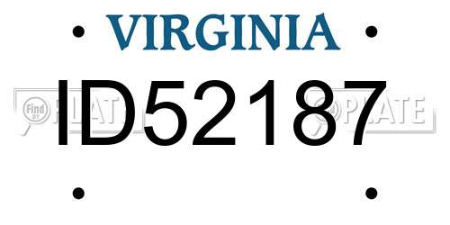 ID52187 Virginia License Plate