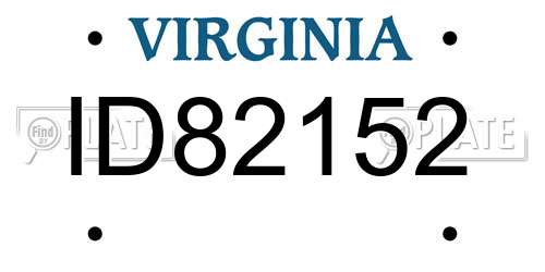 ID82152 Virginia License Plate