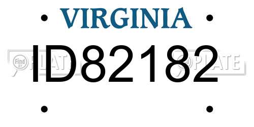 ID82182 Virginia License Plate