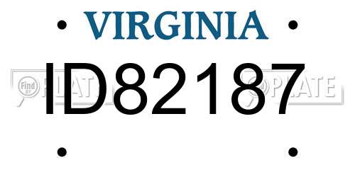 ID82187 Virginia License Plate