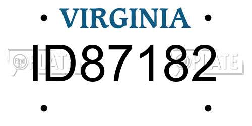 ID87182 Virginia License Plate