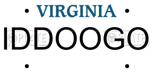 IDDOOGO Virginia License Plate