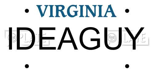 IDEAGUY Virginia License Plate