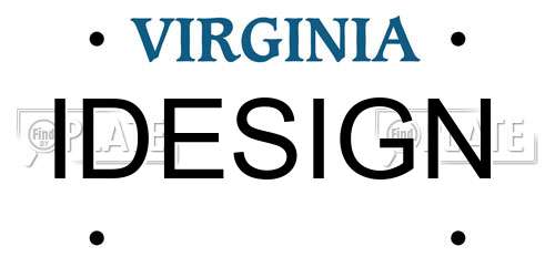 IDESIGN Virginia License Plate
