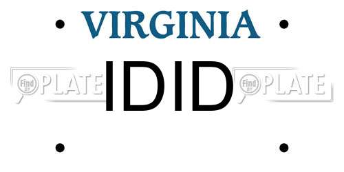 IDID Virginia License Plate
