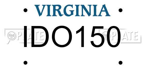 IDO150 Virginia License Plate