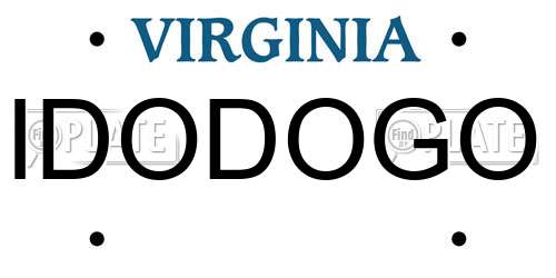 IDODOGO Virginia License Plate