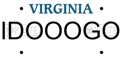 IDOOOGO Virginia License Plate