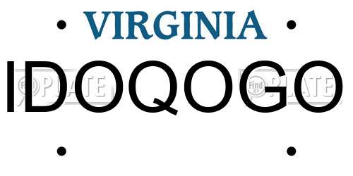 IDOQOGO Virginia License Plate