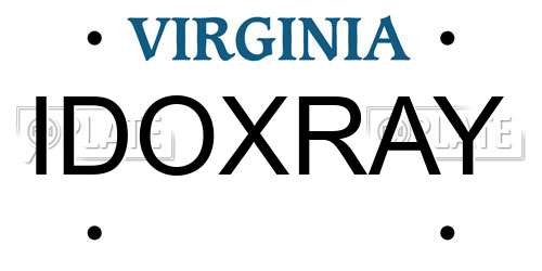 IDOXRAY Virginia License Plate