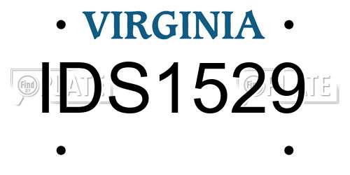 IDS1529 Virginia License Plate