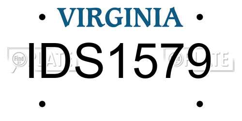 IDS1579 Virginia License Plate