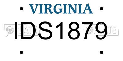 IDS1879 Virginia License Plate