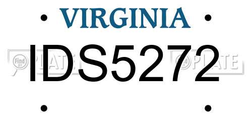 IDS5272 Virginia License Plate