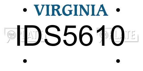 IDS5610 Virginia License Plate