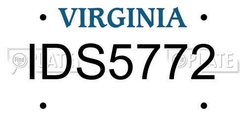 IDS5772 Virginia License Plate