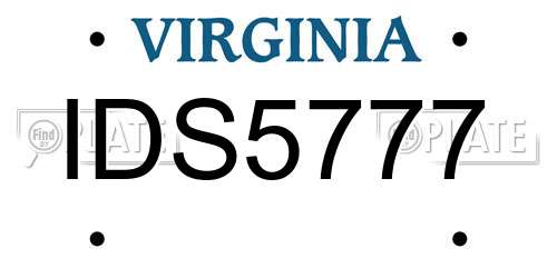 IDS5777 Virginia License Plate