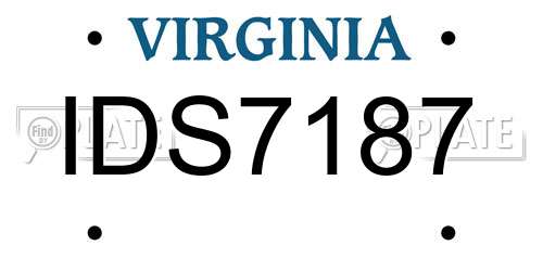 IDS7187 Virginia License Plate